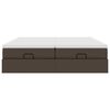 vidaXL Ottoman s&auml;ngram med madrasser brun 180x200 cm konstl&auml;der