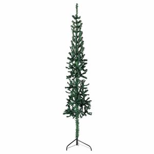 vidaXL Smal halv plastgran med stativ gr&ouml;n 120 cm