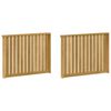 vidaXL Armst&ouml;dmodul 2 pcs Vit 80 x 6 x 61 cm Massivt Akaciatr&auml;