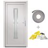 vidaXL Ytterd&ouml;rr vit 98x190 cm PVC