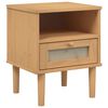vidaXL S&auml;ngbord SENJA rottinglook brun 40x35x48 cm massiv furu