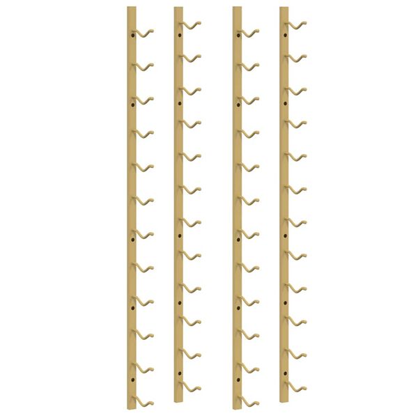 vidaXL V&auml;ggmonterat vinst&auml;ll f&ouml;r 12 flaskor 2 st guld j&auml;rn