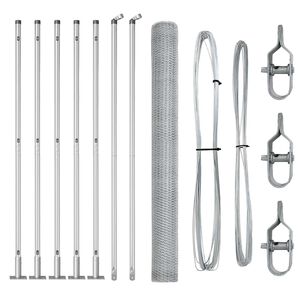 vidaXL St&auml;ngselstolpe Silver