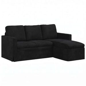 vidaXL Soffa Svart 178 x 134 x 80 cm Sammet