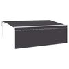 vidaXL Utdragbar markis Antracit 350 x 200 cm Polyester och aluminium