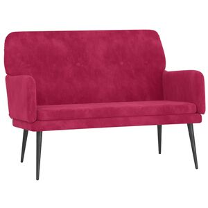 vidaXL B&auml;nk vinr&ouml;d 108x79x79 cm sammet
