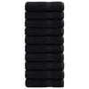vidaXL Premium handdukar SOLUND 10 st svart 50x100 cm 600 gsm