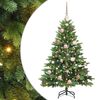 vidaXL Konstgjord julgran med 150 LED-lampor Gr&ouml;n 120 cm PE och PVC