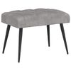 vidaXL B&auml;nk med knappar Ljusgr&aring; 60 x 40 x 45 cm Sammet