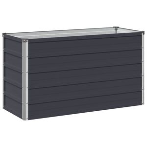 vidaXL H&ouml;jd Tr&auml;dg&aring;rdsb&auml;dd Antracit 100 x 40 x 55 cm kallvalsad st&aring;l