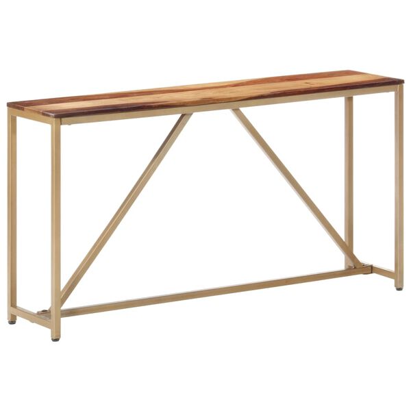 vidaXL Avlastningsbord 140x35x76 cm massivt sheshamtr&auml;