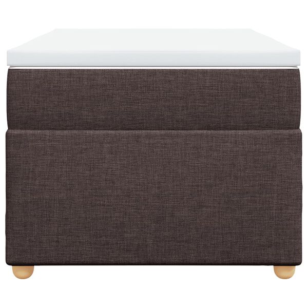 vidaXL Rams&auml;ng med madrass m&ouml;rkbrun 100x200 cm tyg