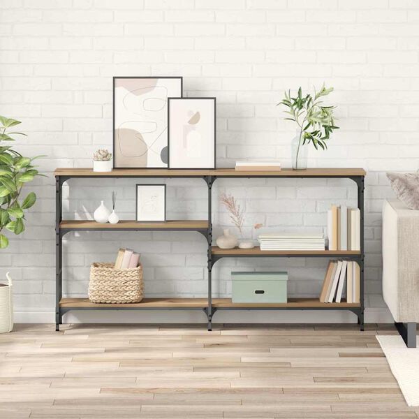 vidaXL Konsolbord Artisan Ek 150 x 29 x 76,5 cm Konstruerat tr&auml;