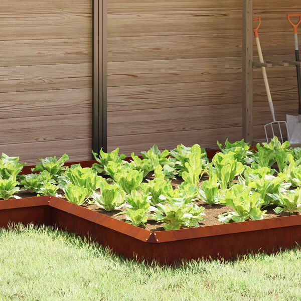 vidaXL Snigelfence Rostig 13,5 x 13,5 x 25 cm V&auml;derbest&auml;ndig st&aring;l