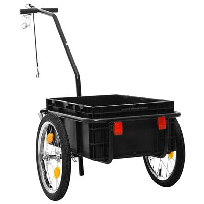 vidaXL Cykelvagn/handkärra 155x60x83 cm stål svart