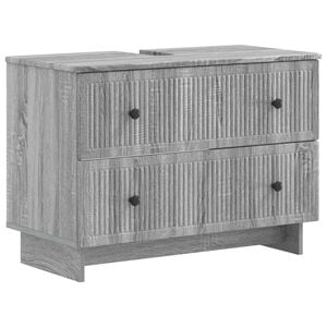 vidaXL Badrumssk&aring;p med handfat EDE Gr&aring; Sonoma 82 x 41 x 59 cm