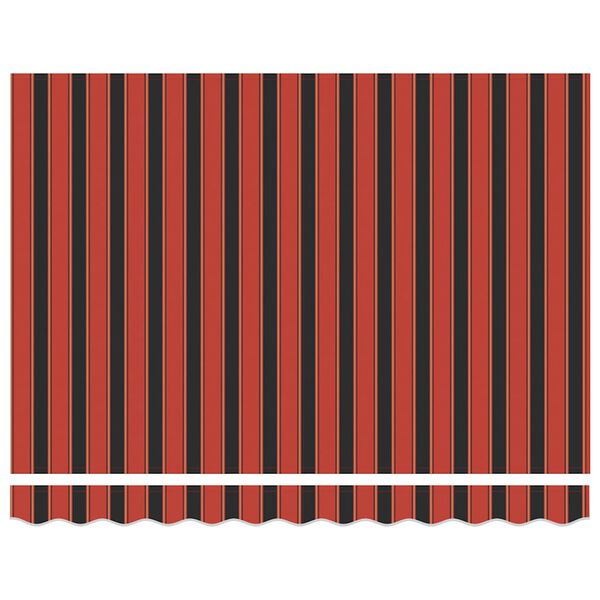 vidaXL Markis inf&auml;llbar orange och brun 3x2,5 m tyg&aluminium