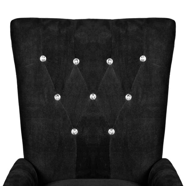 vidaXL Fåtölj svart sammet