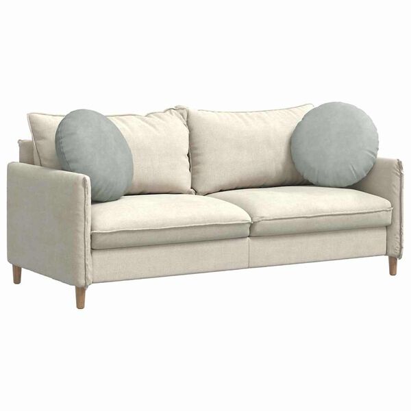 vidaXL Sittkuddar 2 pcs Ljusgr&aring; &Oslash; 40 x 13 cm Sammet