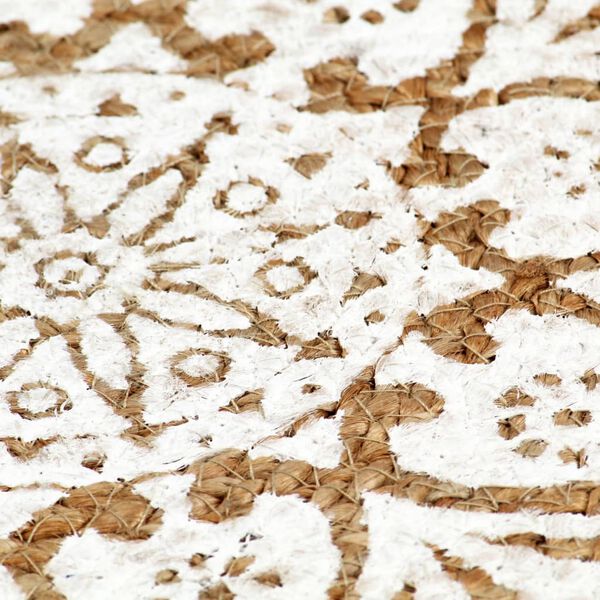 vidaXL Bordstabletter 4 st vit 38 cm rund jute