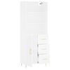vidaXL Högskåp vit 69,5x34x180 cm konstruerat trä