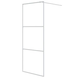 vidaXL Duschv&auml;gg vit 80x195 cm klart ESG-glas