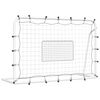 vidaXL Fotbollsn&auml;t med rebounder vit&svart 184x61x123 cm st&aring;l och PE