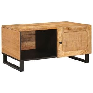 vidaXL Kaffeebord Naturf&auml;rg 80 x 50 x 40 cm Massivt mangotr&auml;