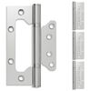 vidaXL G&aring;ngj&auml;rn 4 st 130 x 78 x 13 mm Silver St&aring;l