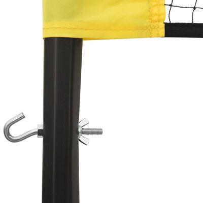 vidaXL Volleybollnät gul och svart 823x244 cm PE-tyg