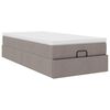 vidaXL Ottoman sängram med madrass taupe 100x200 cm tyg