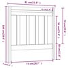vidaXL Sänggavel grå 81x4x100 cm massiv furu