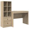 vidaXL Skrivbord Sonoma-ek 145.5 x 50 x 127 cm 2 st