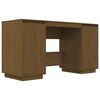 vidaXL Skrivbord honungsbrun 140x50x75 cm massiv furu