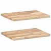 vidaXL Sv&auml;vande hyllor 2 st 40x30x2 cm obehandlat massivt akaciatr&auml;