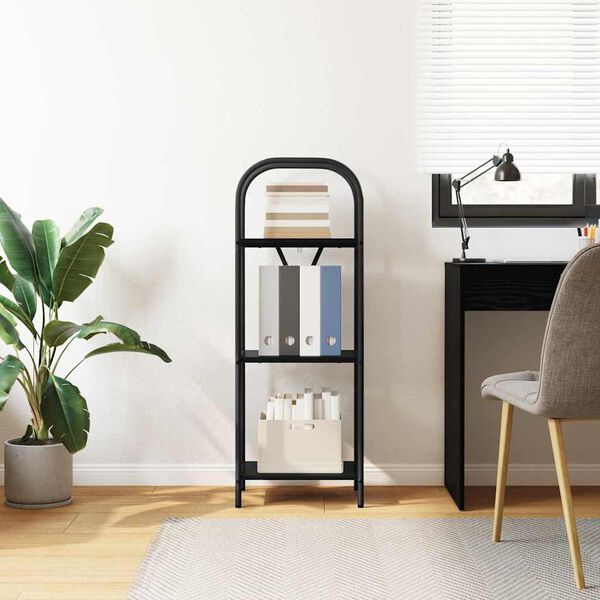 vidaXL Hyllsystem Svart Ek 40 x 30 x 109 cm Konstruerat tr&auml;