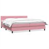 vidaXL Res&aring;rs&auml;ng med madrass rosa 180x220 cm sammet