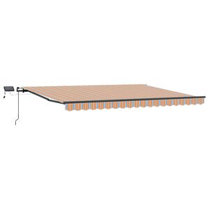 vidaXL Utdragbar markis Flerf&auml;rgsdesign 400 &times; 350 cm Duk och Aluminium