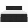 vidaXL F&ouml;rvaringss&auml;ng med LED med madrass Svart 140 x 200 cm tyg