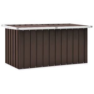 vidaXL F&ouml;rvaringsl&aring;da f&ouml;r tr&auml;dg&aring;rden brun 129x67x65 cm