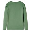 T-shirt med långa ärmar för barn ljus khaki 104