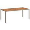 vidaXL Tr&auml;dg&aring;rdsbord 190x90x75 cm konstrotting och akaciatr&auml; gr&aring;