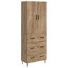 vidaXL Sk&aring;pset 2 st 66 x 34,5 x 90 cm Konstruerat tr&auml; Artisan-ek