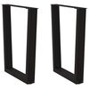 vidaXL Matbordsben V-formade 2 st svarta 70x(72-73,3) cm st&aring;l
