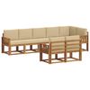 vidaXL Utomhussoffset med kudde 8 pcs Naturlig och Beige
