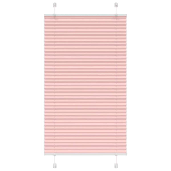 vidaXL Plisserad persienn rosa 75x150 cm tyg bredd 74,4 cm polyester