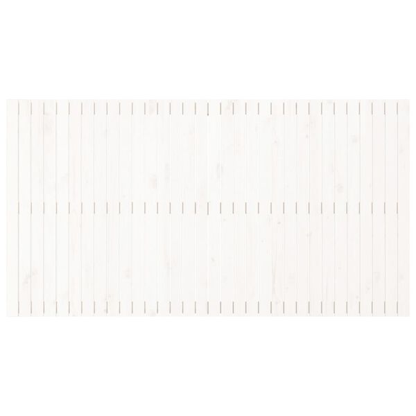 vidaXL V&auml;ggmonterad huvudgavel vit 204x3x110 cm massiv furu