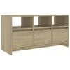 vidaXL Tv-b&auml;nk sonoma-ek 102x37,5x52,5 cm konstruerat tr&auml;