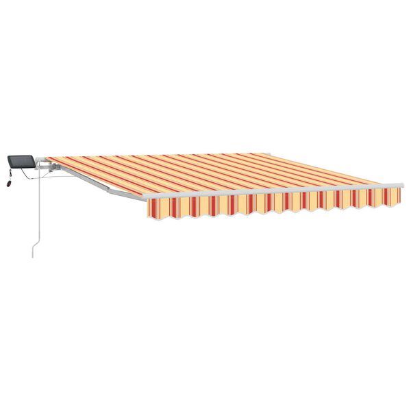 vidaXL Utf&auml;llbar markis Gul och Orange 300 x 250 cm Tyger och St&aring;l