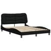 vidaXL Bed Frame without Mattress "Hvar" Black 120x200 cm Fabric